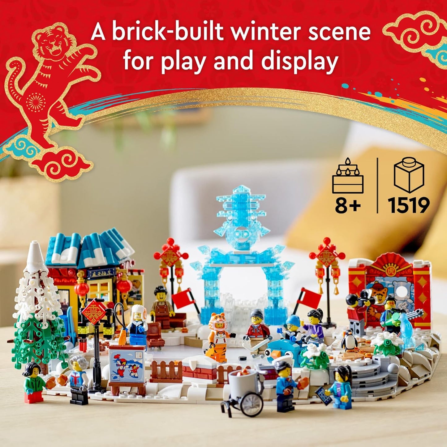 LEGO Lunar New Year Ice Festival 80109 Building Kit Gift Toy for Aged 8 and Up Building Set