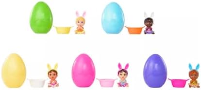 Barbie Color Reveal Easter Egg HJX67 Series Complete Set of 5 Colored Egg Surprises Bundle