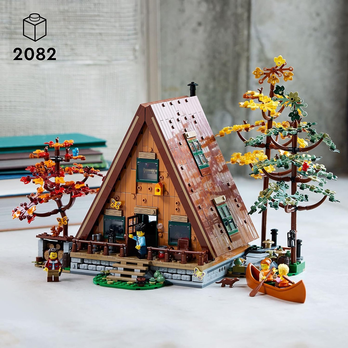 LEGO Ideas A-Frame Cabin 21338 Display Set Buildable Model Kit Nature and Architecture