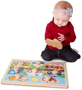 Melissa & Doug Melissa Doug Vehicles Jumbo Knob Wooden Puzzle 8 pcs