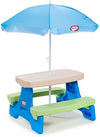 Little Tikes Easy Store Picnic Table with Umbrella Multi Color 42.00''L x 38.00''W x