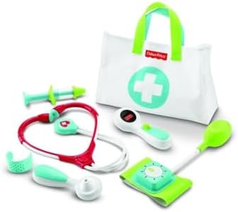 Fisher-Price Preschool Pretend Play Medical Kit 7-Piece Doctor Bag for Ages Years