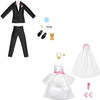 Barbie and Ken Bride and Groom Set of 2 Fashion Packs with Wedding Dress and Tuxedo Doll