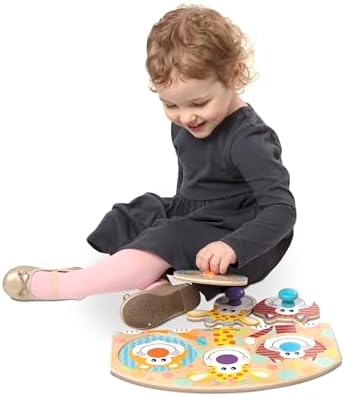 Melissa & Doug Melissa Doug First Play Wooden Jumbo Knob Farm Animal Puzzle 3 pcs