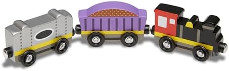 Melissa & Doug Melissa Doug Wooden Magnetic Train Cars - 8 Piece Educational and