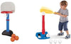 Little Tikes T-Ball Set Easy Score Basketball Set - 3 Ball Bundle Red Plastic Outdoor