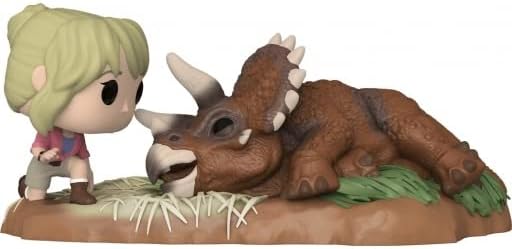 Funko Dr. Sattler Funko Jurassic Park POP Moment Vinyl Figurine with Triceratops 9 cm