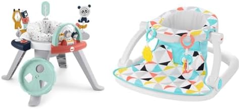 Fisher-Price Baby to Toddler Toy 3-in-1 Spin Sort Activity Center and Play Table with 10