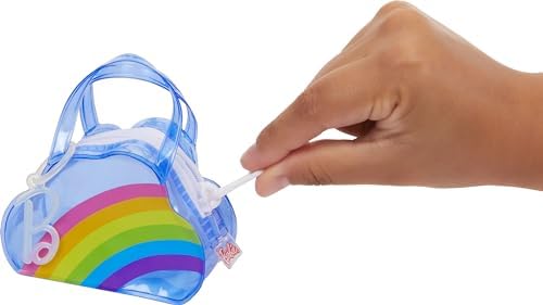 Barbie Clothes Deluxe Keychain Rainbow Bag with Pajamas Slumber Party-Themed for Fashion Doll