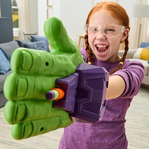 Marvel Avengers Hulk Thunderclap Blaster Roleplay Toy with 3 NERF Darts Super Hero for