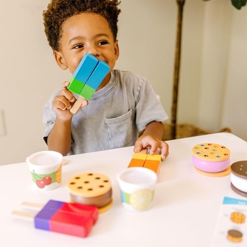 Melissa & Doug Melissa Doug Wooden Frozen Treats Ice Cream 24 pcs - Play Food and Food