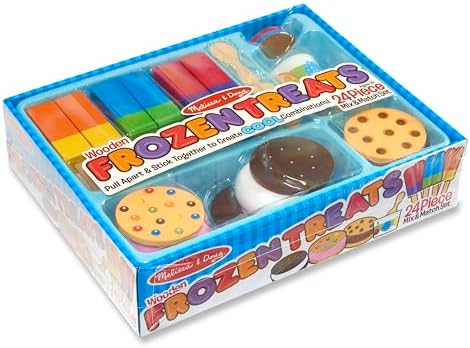 Melissa & Doug Melissa Doug Wooden Frozen Treats Ice Cream 24 pcs - Play Food and Food