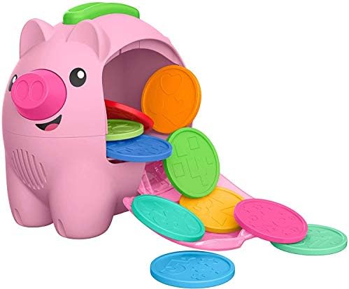 Fisher-Price Baby Musical Toy Laugh Learn Count Rumble Piggy Bank with Songs Motion for