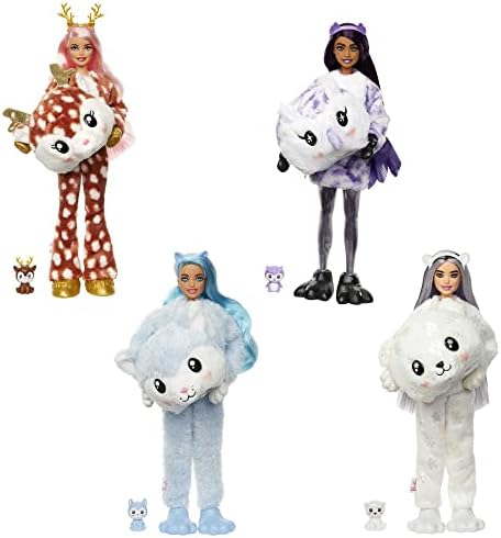 Barbie Cutie Reveal Doll Snowflake Sparkle Series Deer Plush