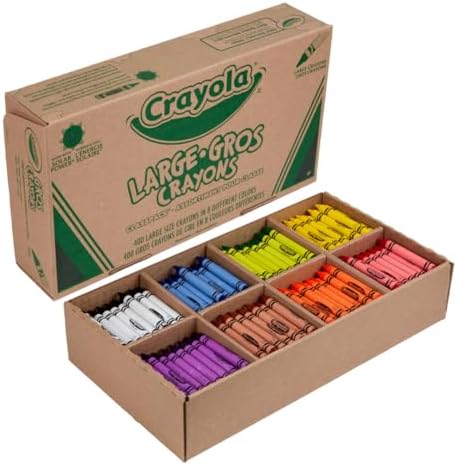 Crayola Crayon Classpack - 400ct 8 Colors Large Crayons for Bulk School Supplies Teacher
