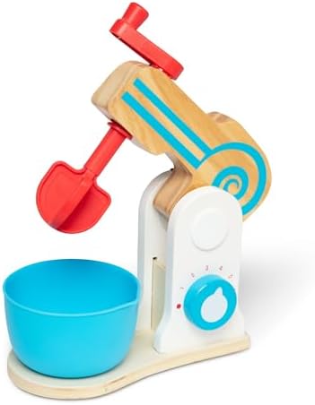 Melissa & Doug Melissa Doug Wooden Make-a-Cake Mixer Set 11 pcs - Play Food and Kitchen Kitchen Playset