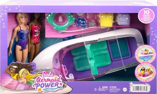 Barbie Mermaid Power Dolls Toy Boat Playset