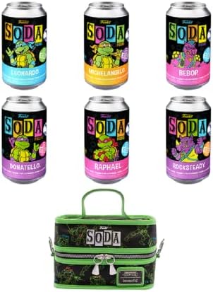 Funko Teenage Mutant Ninja Turtles 6 Pack of Black Light Vinyl Soda and Cooler