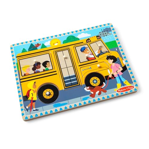Melissa & Doug The Wheels on The Bus 6-Piece Sound Puzzle 1 MD Scratch Fun Mini-Pad 07399