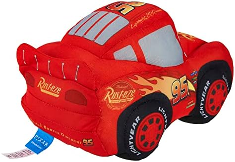 Mattel Disney Pixar Cars Lightning McQueen Talking Plush Toy Car with 10 Sounds 10-inch