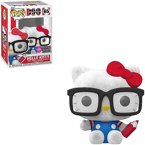 Funko Pop Hello Kitty 65 - Hello Kitty Hipster Nerd with Glasses Flocked