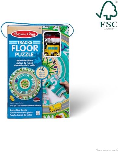 Melissa & Doug Melissa Doug Round the Shore Tracks Cardboard Jigsaw Floor Puzzle