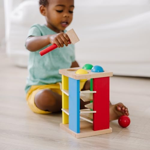 Melissa & Doug Melissa Doug Deluxe Pound and Roll Wooden Tower Toy With Hammer - Pound A