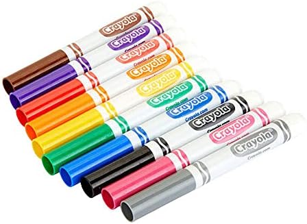 Crayola Broad Line Markers Classic Colors 10 Each 10 Count Pack of 1