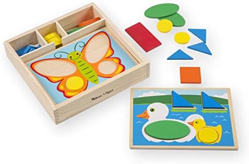 Melissa & Doug Melissa Doug Beginner Wooden Pattern Blocks Educational Toy With 5