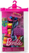 Barbie Fashion Pack of Doll Clothes Complete Look Set with Striped Dress and