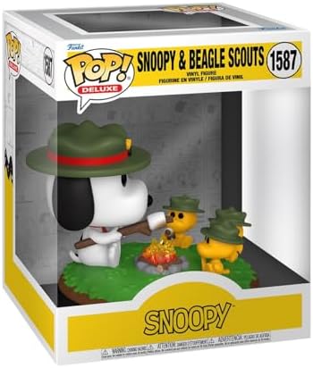 Funko POP Deluxe Peanuts - Snoopy with Woodstock - Camping - Classic Peanuts - Collectable Vinyl Figure