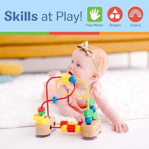 Melissa & Doug Melissa Doug First Bead Maze - Wooden Educational Toy for Floor High Chair