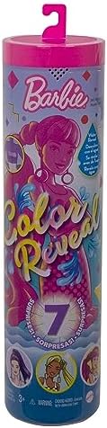 Barbie Color Reveal Doll Color-Block Series 7 Surprises 1 Barbie Doll Styles May Vary