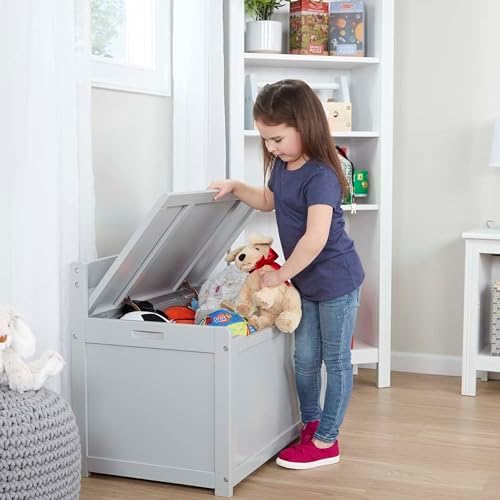 Melissa & Doug Melissa Doug Wooden Toy Chest - Light Wood Furniture for Playroom Blonde