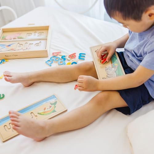 Melissa & Doug Melissa Doug See Spell Wooden Educational Language Learning Toy With Letters Puzzle