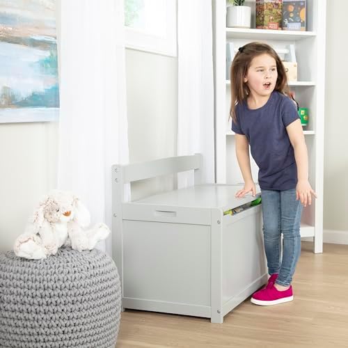 Melissa & Doug Melissa Doug Wooden Toy Chest - Light Wood Furniture for Playroom Blonde