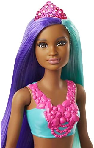 Barbie Dreamtopia Mermaid Doll 12-inch Teal and Purple Hair with Tiara 3 to 7 Year Olds
