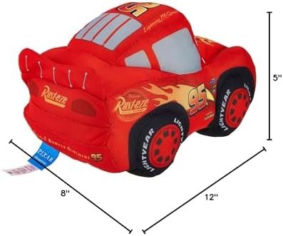 Mattel Disney Pixar Cars Lightning McQueen Talking Plush Toy Car with 10 Sounds 10-inch