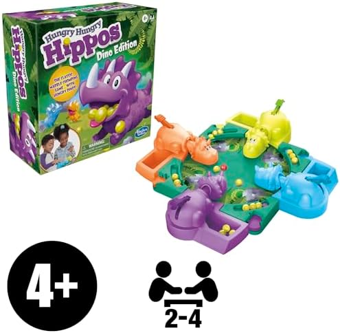 Hasbro Gaming Hungry Hungry Hippos Dino Edition Board Game