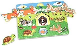 Melissa & Doug Melissa Doug Pets Wooden Peg Puzzle 8 pcs