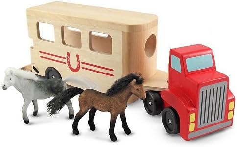 Melissa & Doug Melissa Doug Wooden Horse Carrier Toy 1 Scratch Art Mini-Pad Bundle 04097