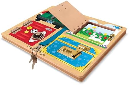 Melissa & Doug Melissa Doug Locks and Latches Board Wooden Educational Toy