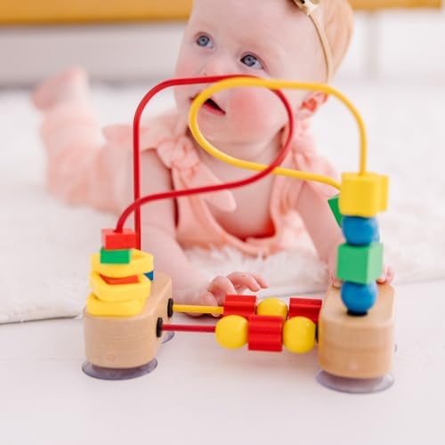 Melissa & Doug Melissa Doug First Bead Maze - Wooden Educational Toy for Floor High Chair