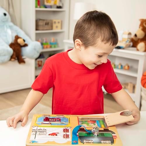 Melissa & Doug Melissa Doug Locks and Latches Board Wooden Educational Toy