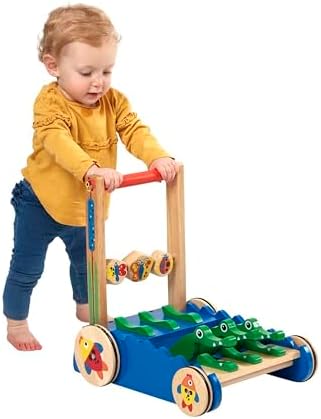 Melissa & Doug Melissa Doug Deluxe Chomp and Clack Alligator Push Toy and Activity Walker