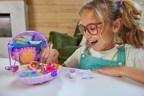 Polly Pocket Travel Toy with Micro Dolls Mermaid 2-in-1 Seashell Purse Playset Amazon