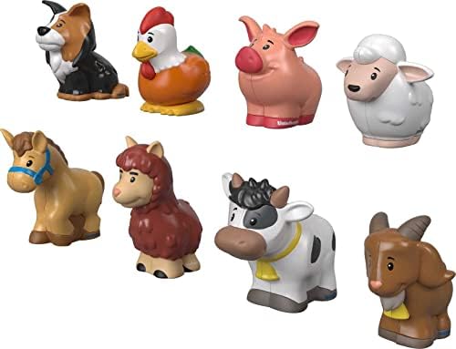 Fisher-Price Little People Toddler Farm Animal Friends 8-Piece Figure Set for Pretend