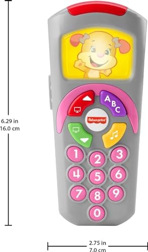 Fisher-Price Baby Learning Toy Laugh Learn Puppy's Remote Pretend TV Control with Music