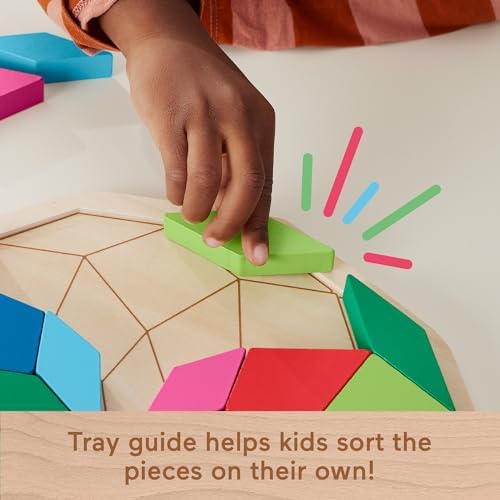 Fisher-Price Wood Preschool Toy Mandala Puzzle