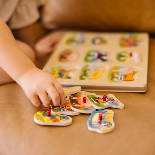 Melissa & Doug Melissa Doug Farm Sound Puzzle - Wooden Peg Puzzle With Sound Effects 9 pcs